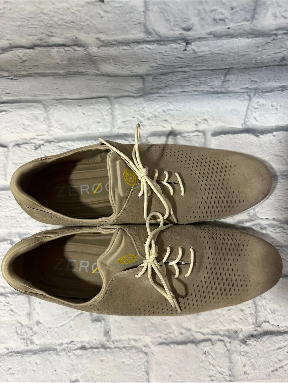 Cole Haan Zero Grand Taupe Suede Shoes 14W